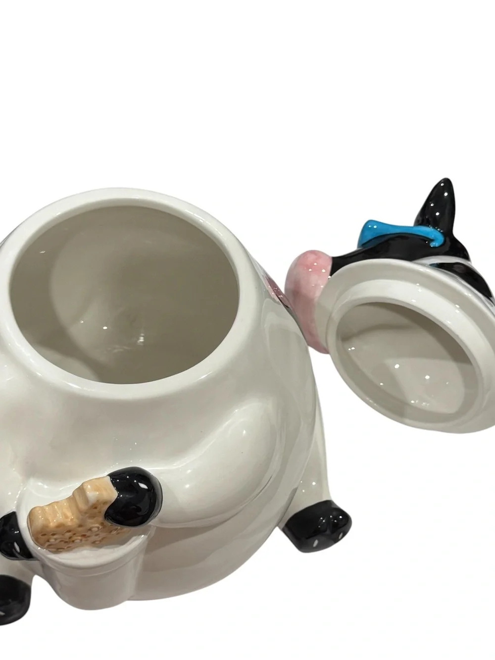 VTG ‘96 Treasure Craft Cool Cow With Sunglasses Ceramic Cookie Jar Moo Milk Farm